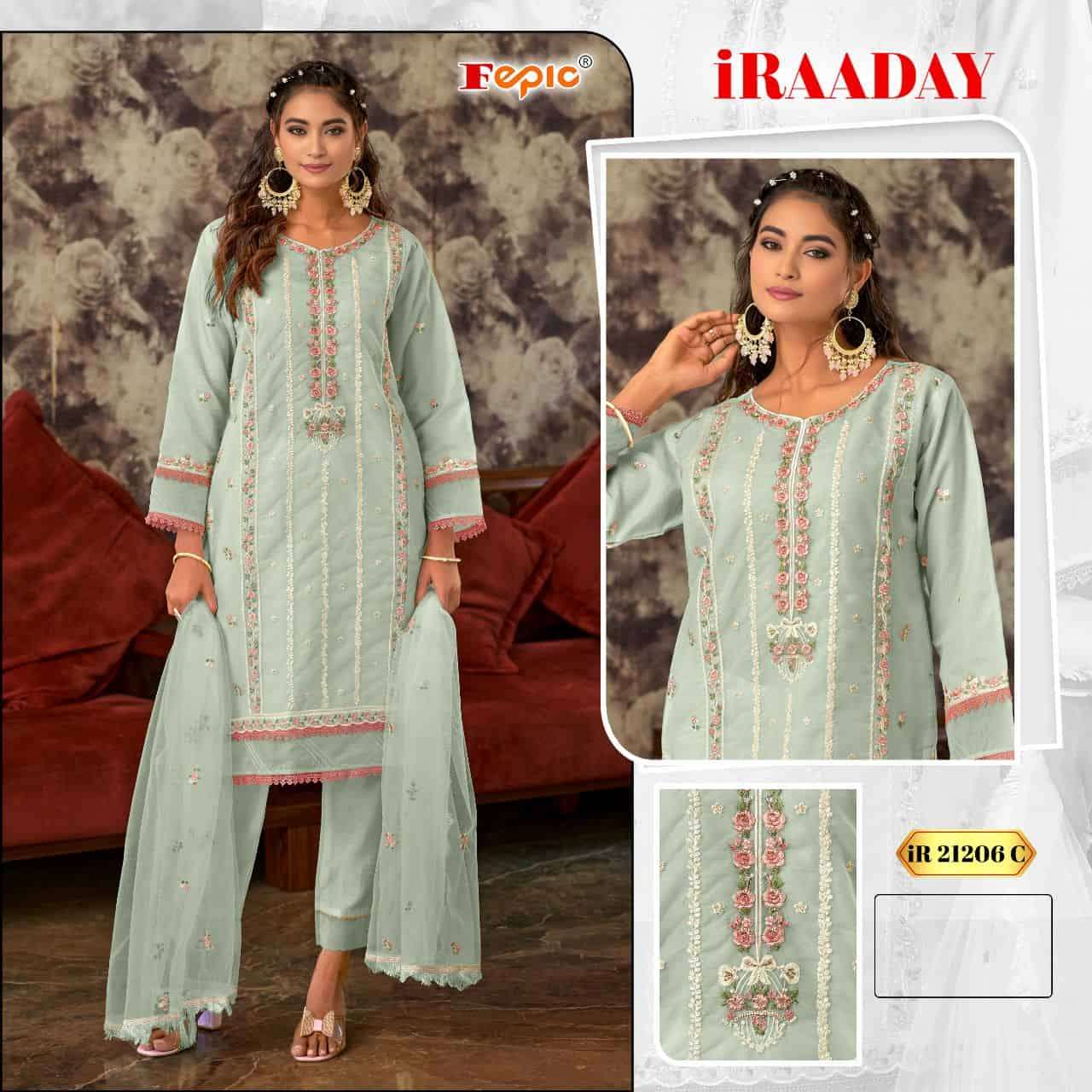Fepic Iraaday Embroidered Organza Suit