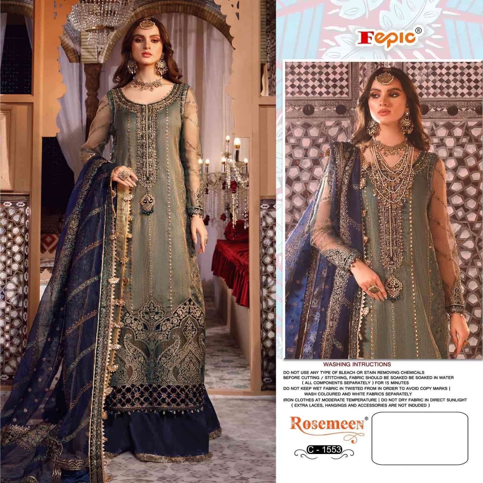 Fepic C 1553 Colors Pakistani Party Wear Suit Wholasaler