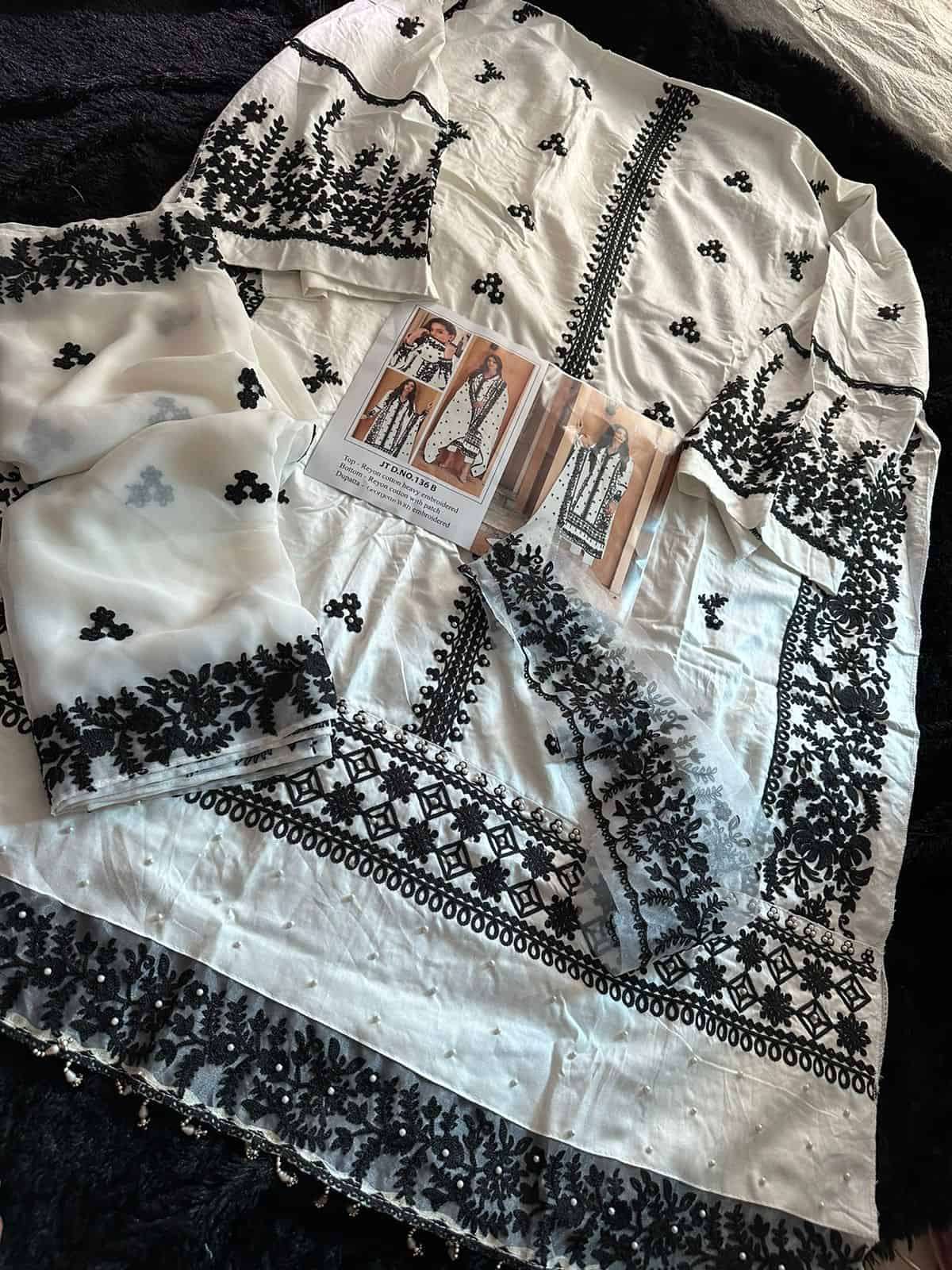 Johra Tex 136 B Embroidered Cotton Suit