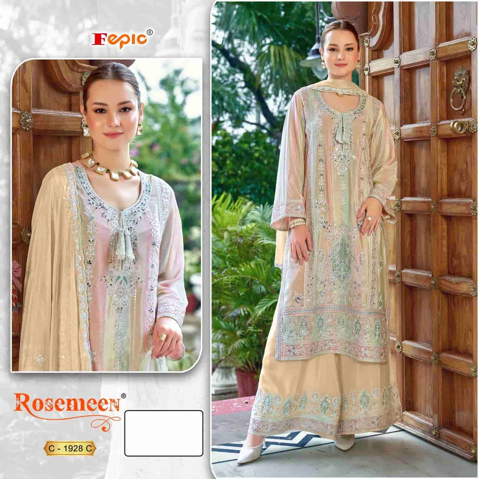 Fepic C 1928 Colors Pakistani Style Designer Chinon Suit Wholesalers