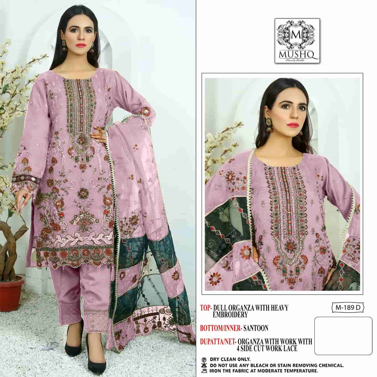 Mushq M 189 Colors Heavy Designer Style Pakistani Party Wear Suit Wholesalers