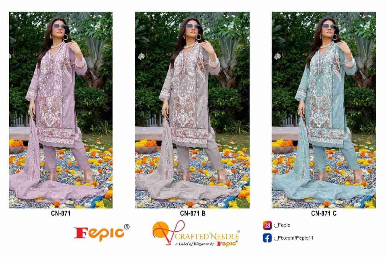 Crafted Needle CN 871 By Fepic Heavy Designer Partywear Style Readymade Collection