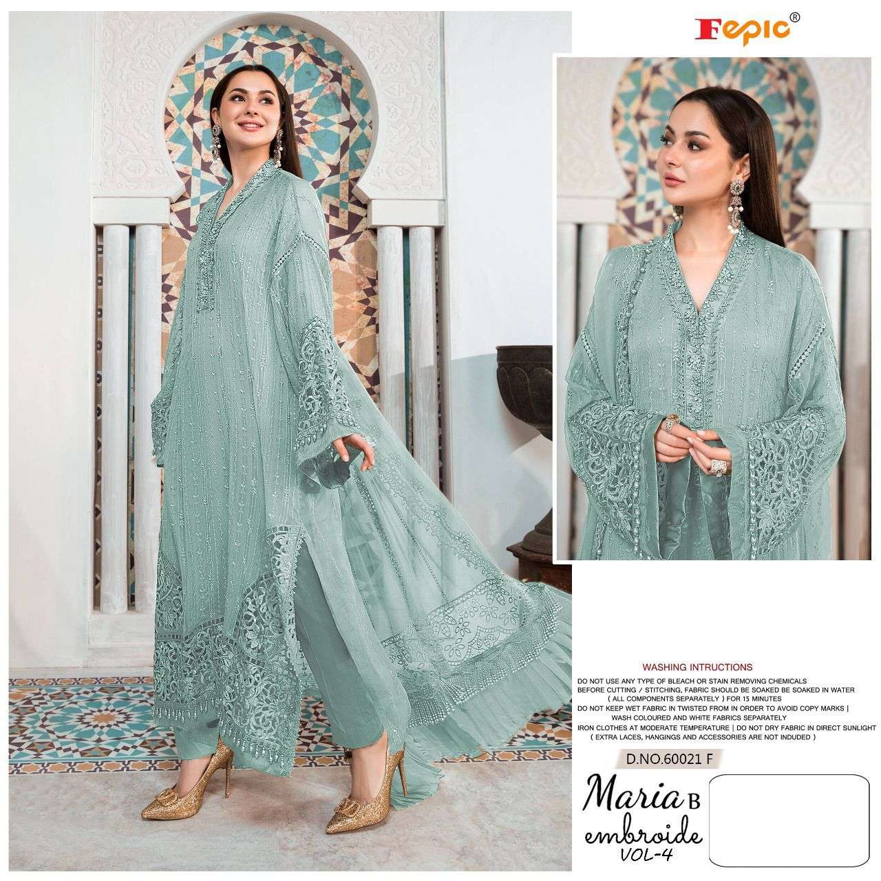 Fepic 60021 Colors Exclusive Embroidered Pakistani Suit New Designs