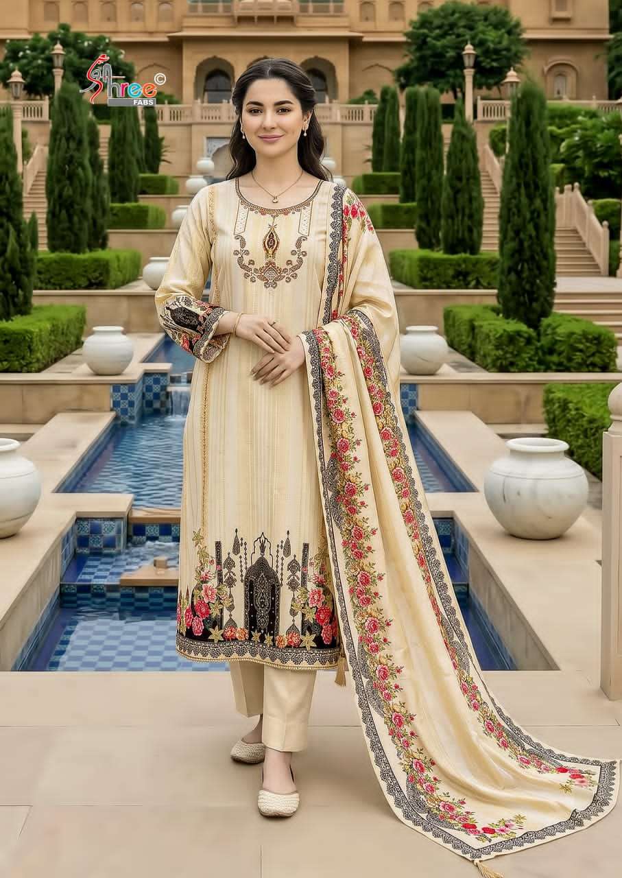 Pakistani Muslin Digital Print Salwar Suit