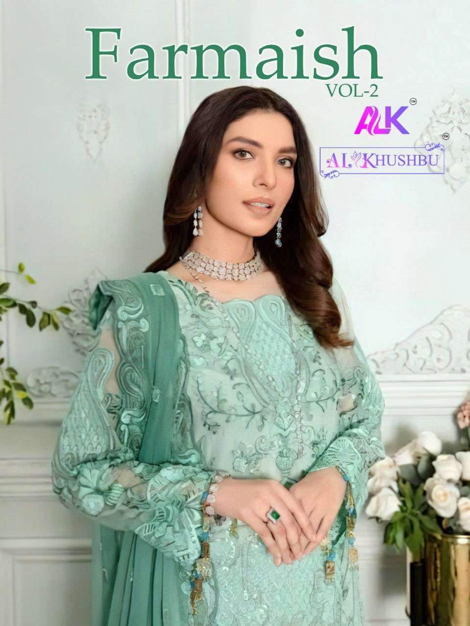 Al Khushbu Farmaish Vol 2 Colors Georgette Party Wear Pakistani Suit Exporter