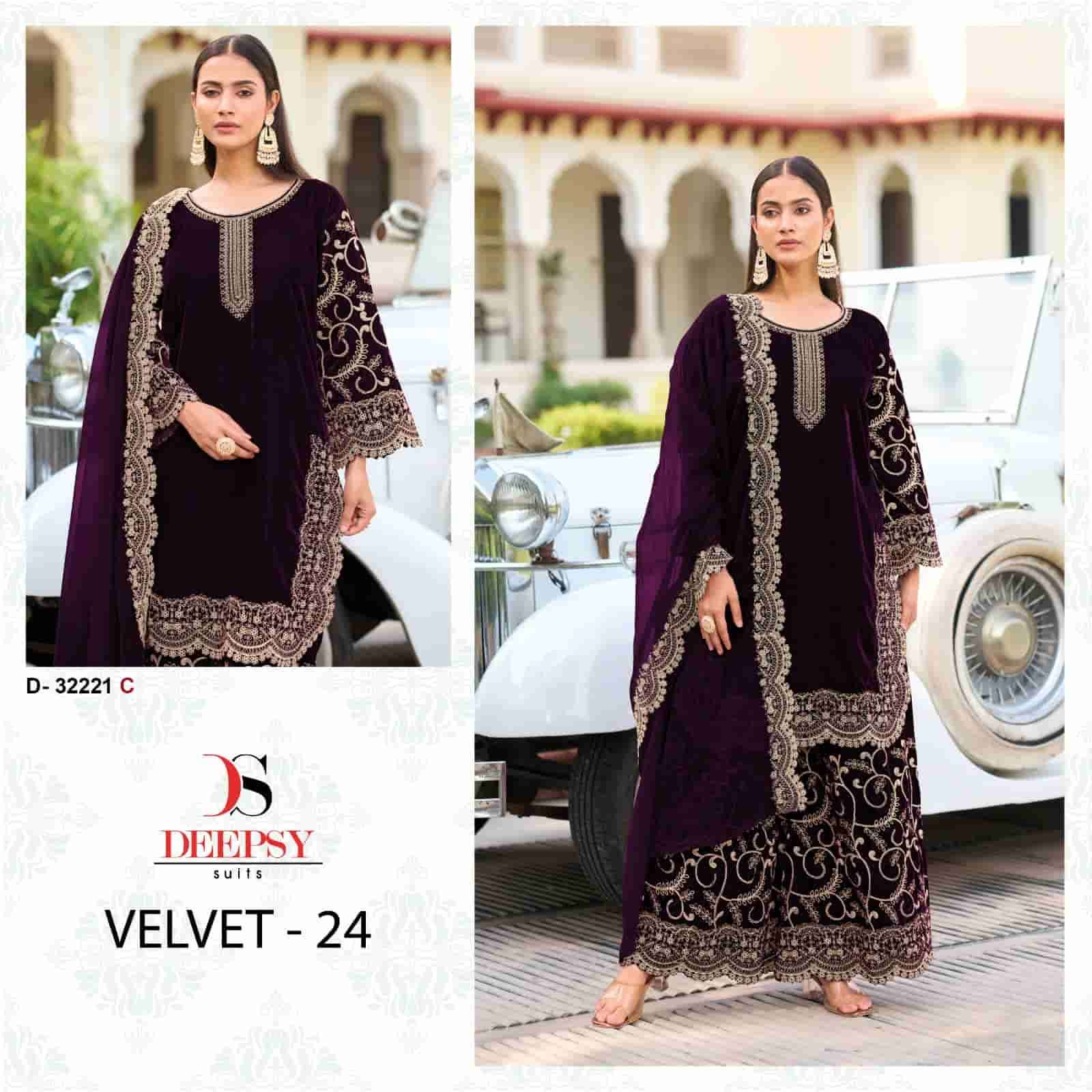 Deepsy D 32221 C Exclusive Latest Designer Pakistani Velvet Suit Collection