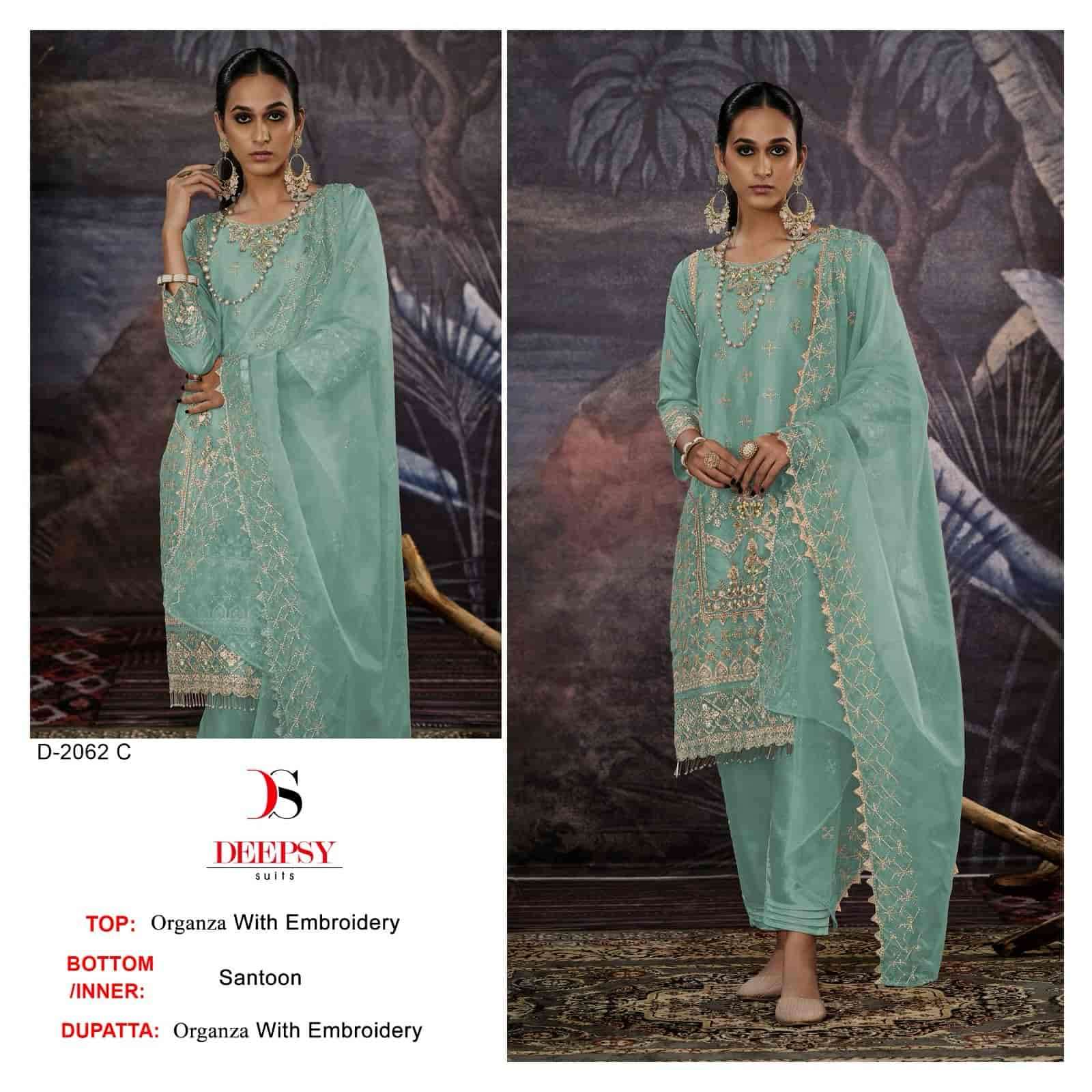 Deepsy D 2062 C Pakistani Festive Wear Style Designer Organza Suit Exporter