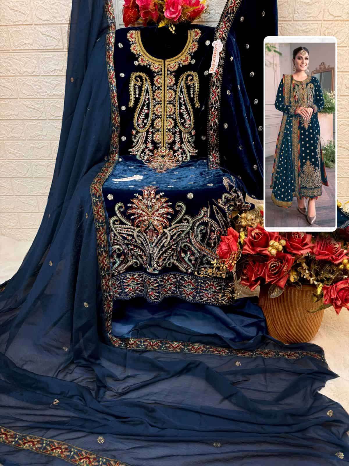 Fepic Rosemeen V-17033 C Velvet Designer Suit
