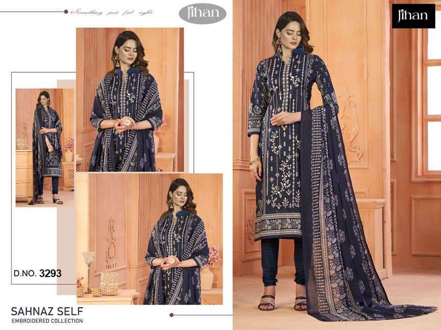 Jihan Sahnaz Self Embroidered Collection Designer Salwar Kameez Wholesalers