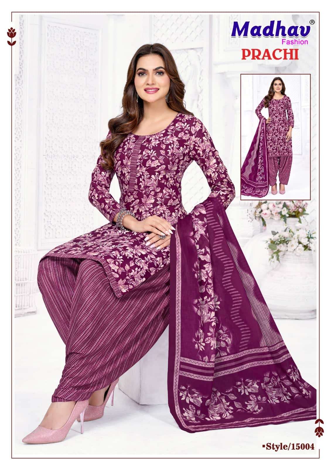 Madhav Fashion Prachi Vol 15 Pure Cotton Dress Material
