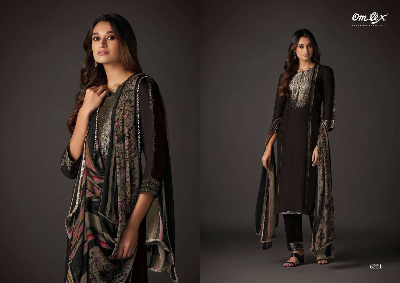 Omtex Vynka Jacquard Russian Silk Latest Style Suit