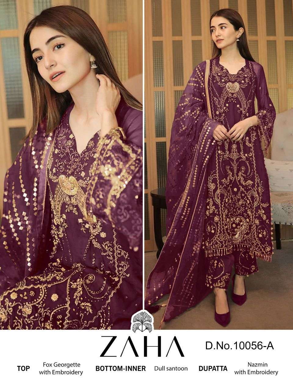 Zaha Malika Pakistani Designer Salwar Suit
