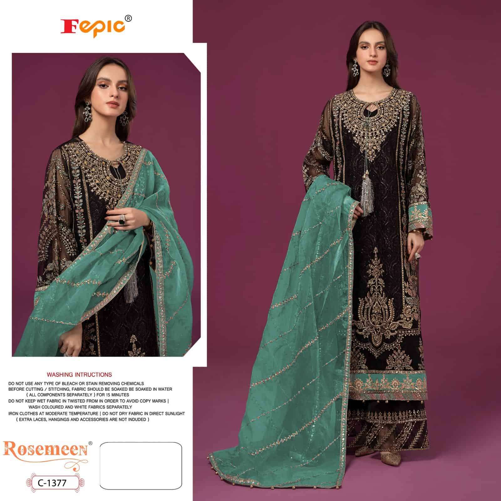 Fepic Rosemeen Embroidered Georgette Salwar Suit