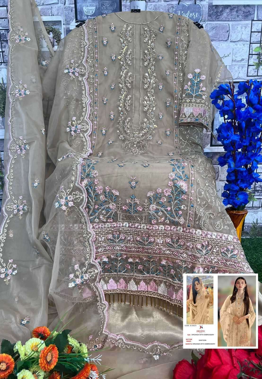 Deepsy D-2052 A Embroidered Palazzo Suit