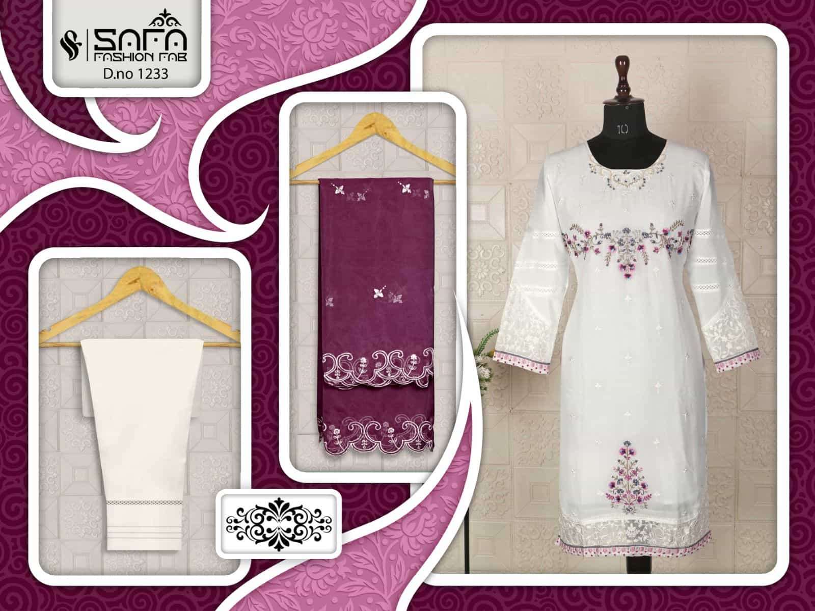 Safa Embroidered Kurti & Cigarette Pant Set