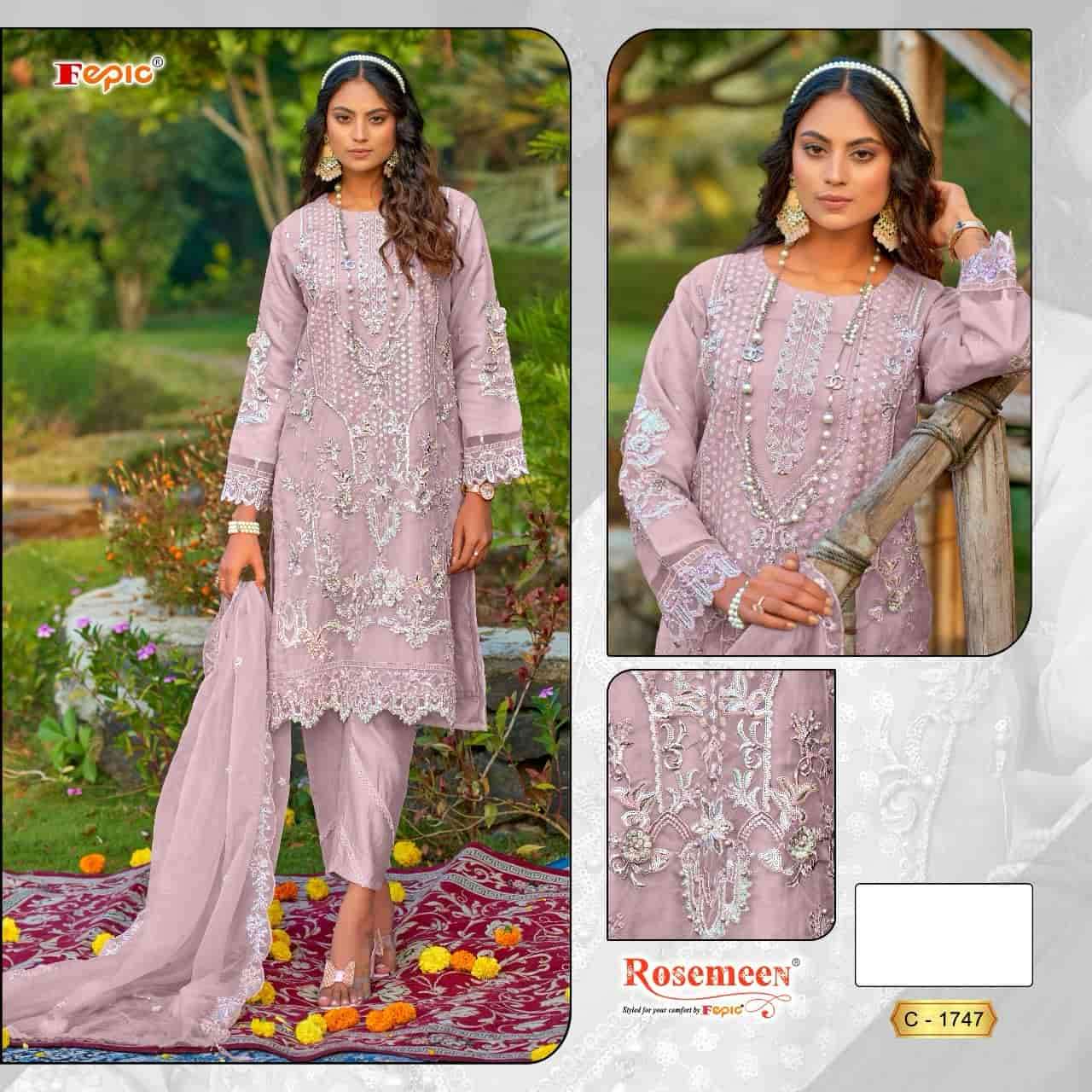 Fepic C 1747 Colors Organza Pakistani Salwar Kameez Collection