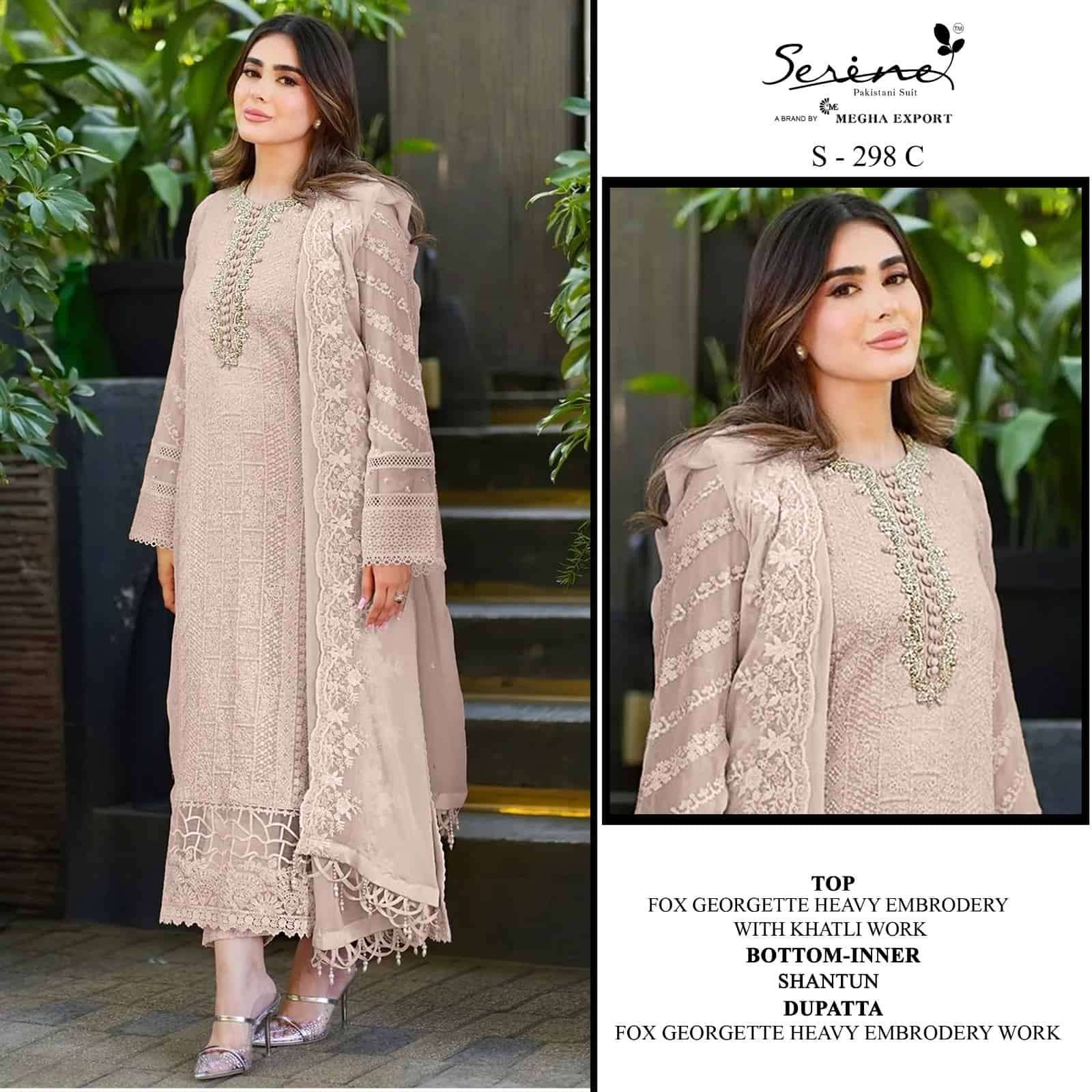 Serine S 298 C Latest Pakistani Georgette Embroidered Salwar Kameez Collection