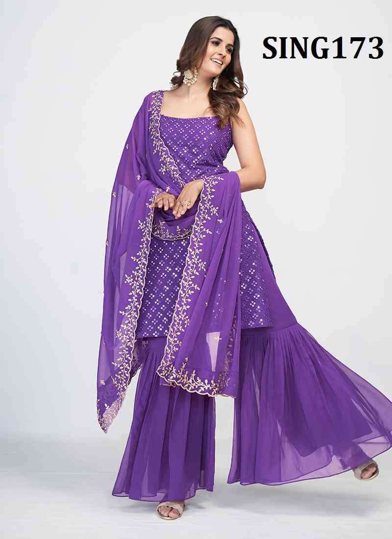 Arya Sing173 Designer Partywear Sharara Dress New Collection