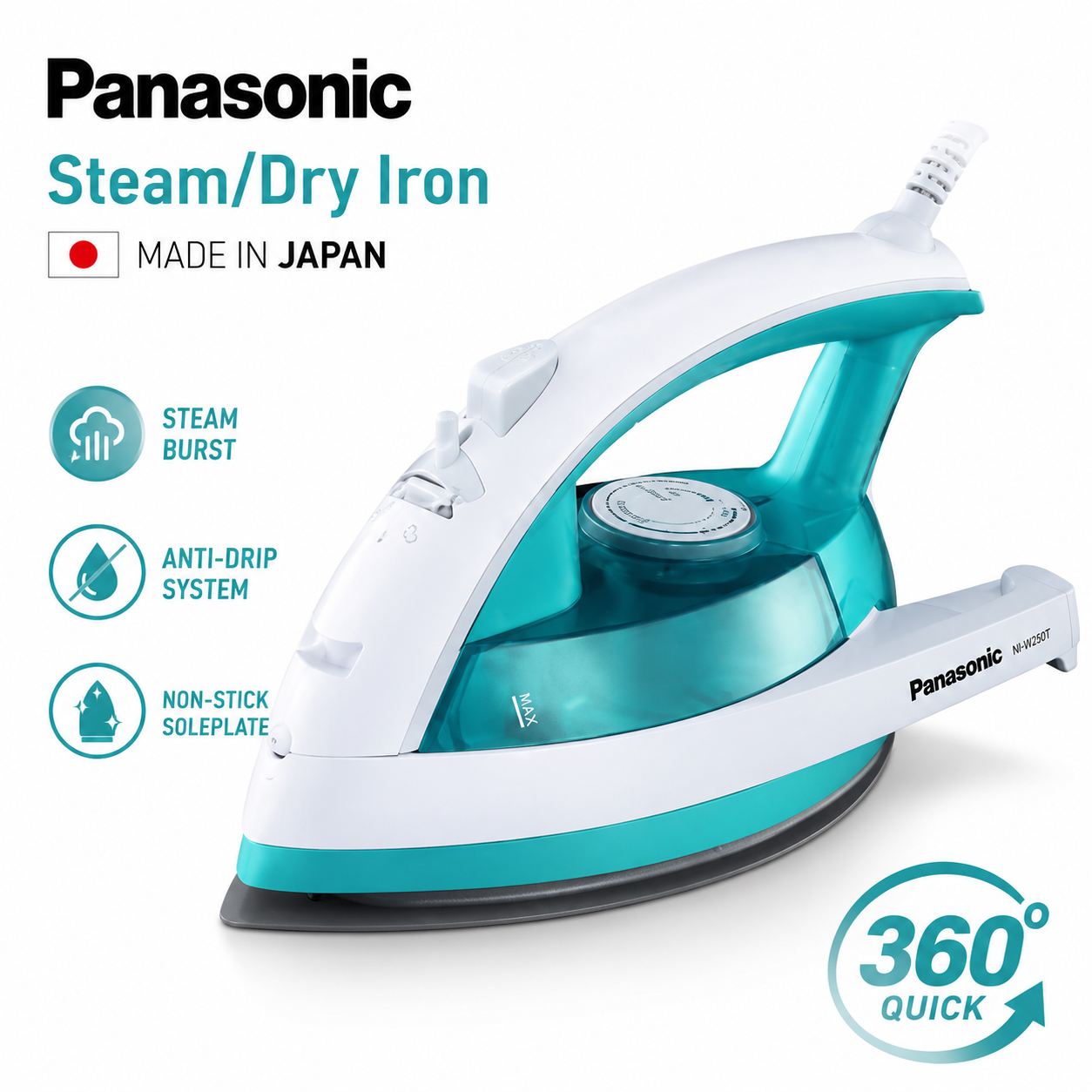 Panasonic Steam Iron NI-JW650T