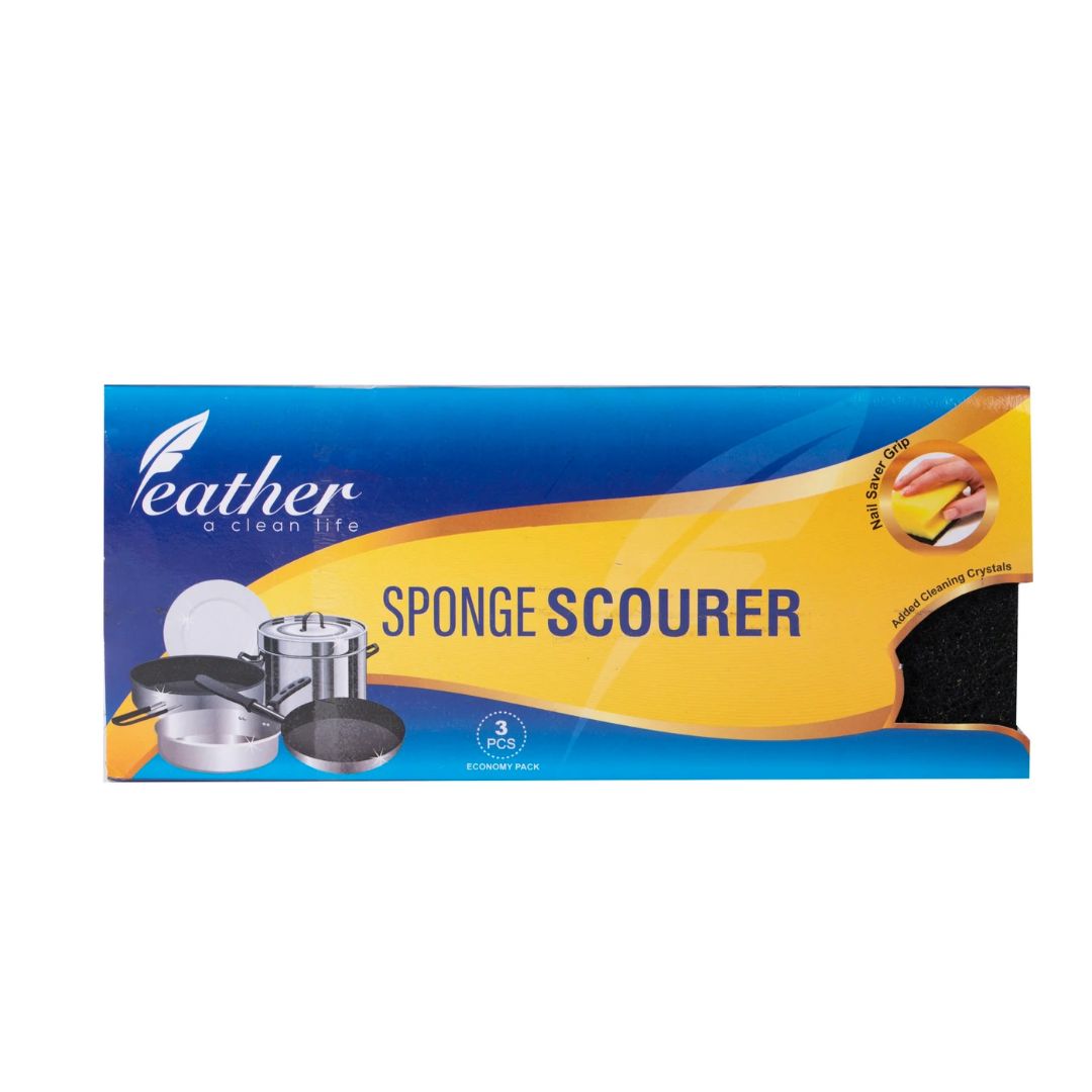 Sponge Scourer with Handgrip 3Pcs