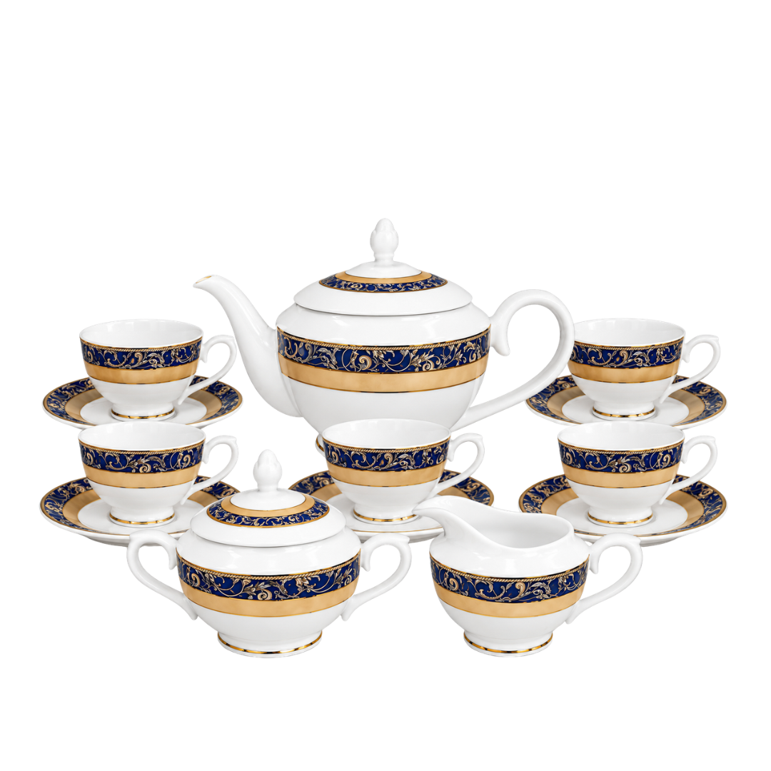 Dankotuwa Omaya NavyBlue 17Pcs TeaSet